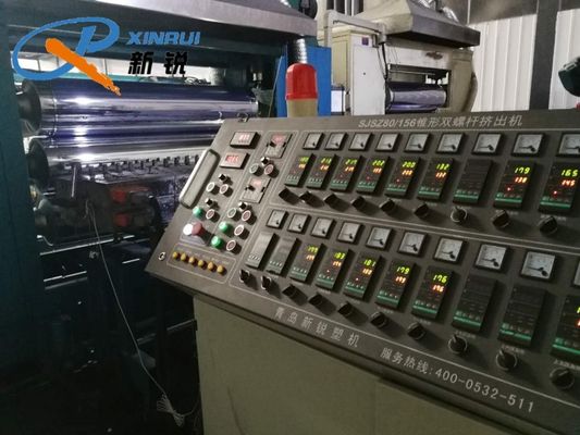 Mobilya Kurulu İçin Çift Vidalı Genişlik 1220mm PVC Levha Yapma Makinesi